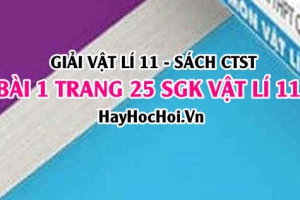 Giải bài 1 trang 25 Vật lý 11 SGK Chân trời sáng tạo